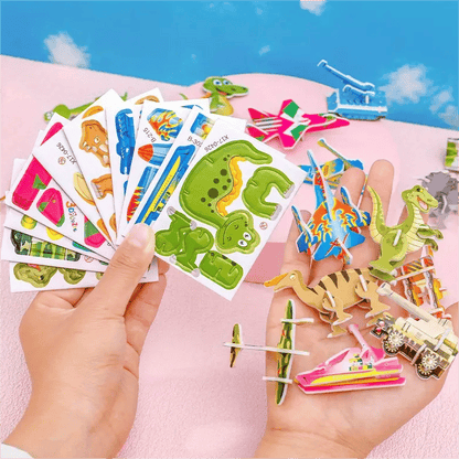 Re Useable Educational 3D Cartoon Puzzle