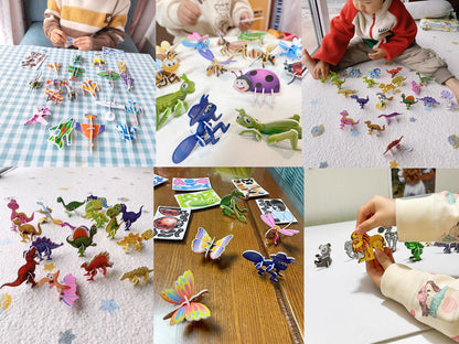 Re Useable Educational 3D Cartoon Puzzle