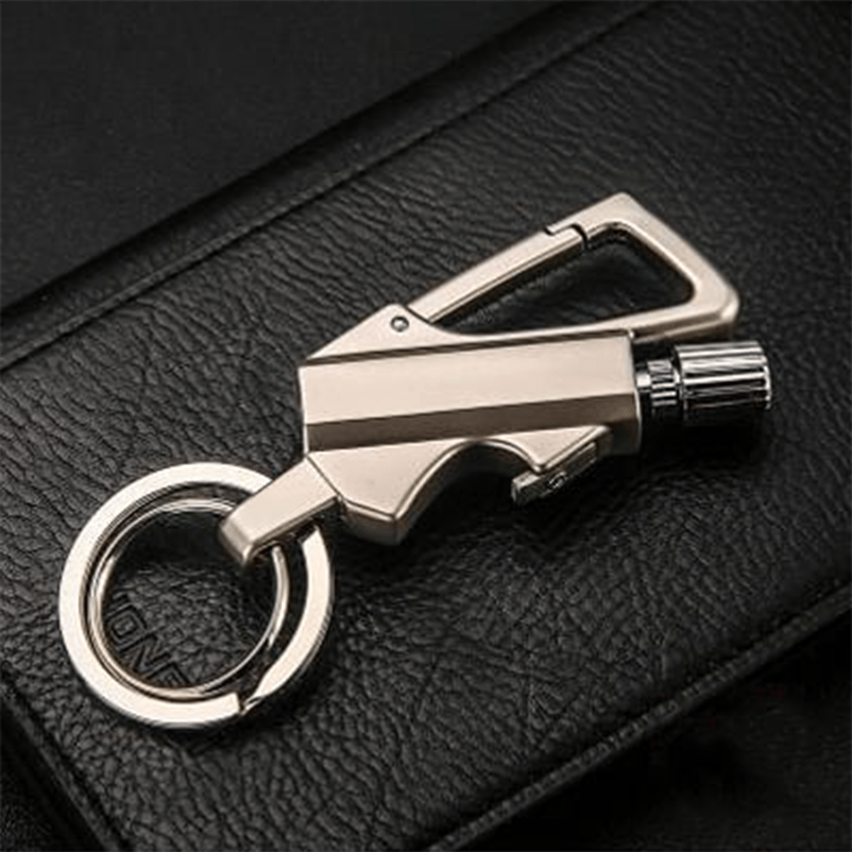 3 in 1 Permanent Match Infinity Lighter with Multitool Keychain Bottle