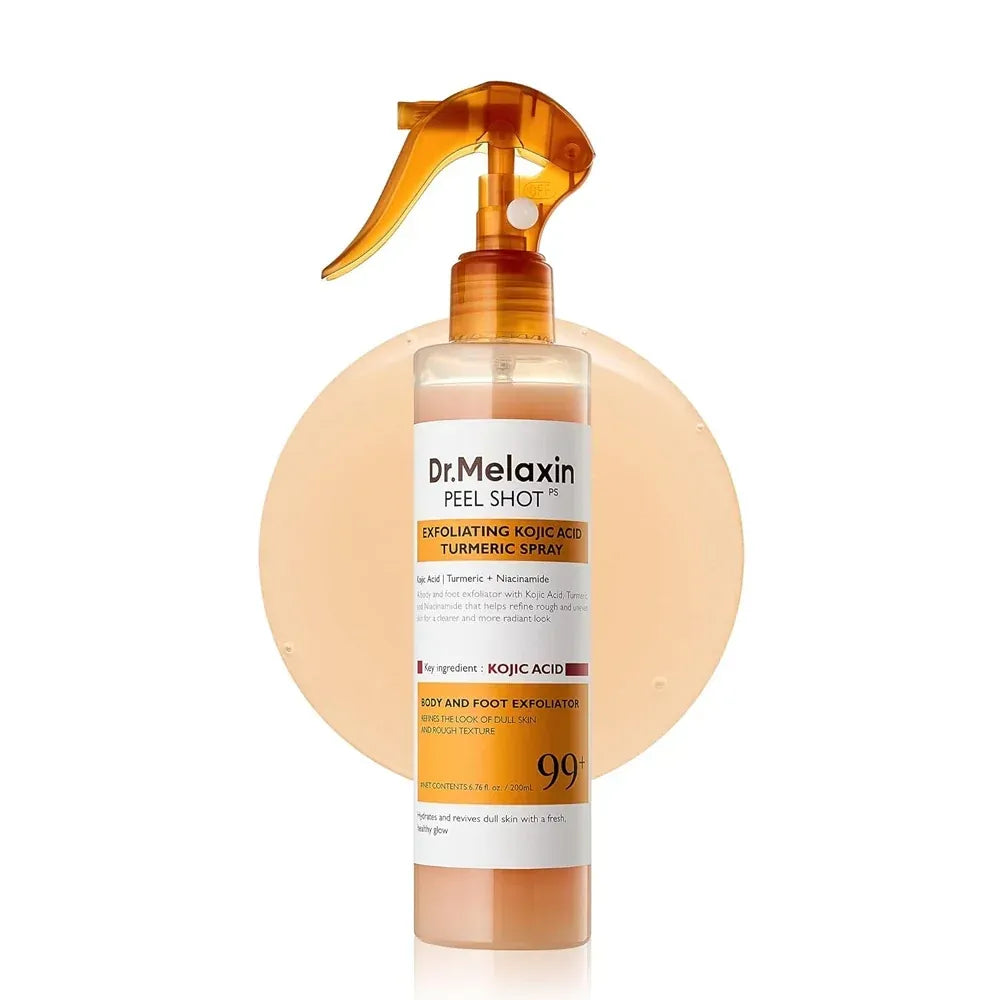 Dr. Melaxin Kojic Acid & Turmeric Body Peeling Spray – Exfoliating & Glow Care