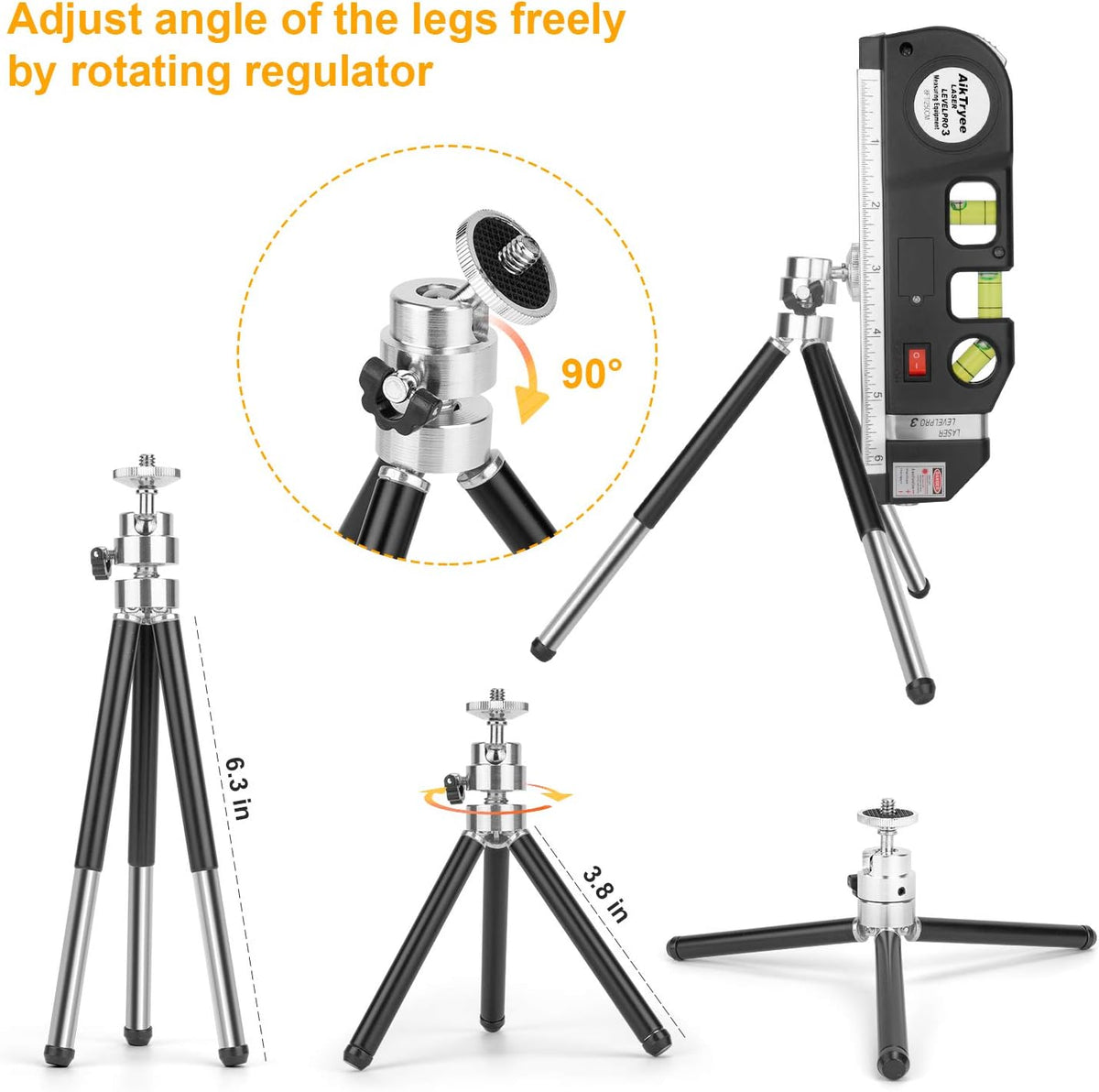 4 in 1 Fixit Laser Level Pro 3 4in1 Multi-Purpose Measuring Tool With 8 Feet Tape