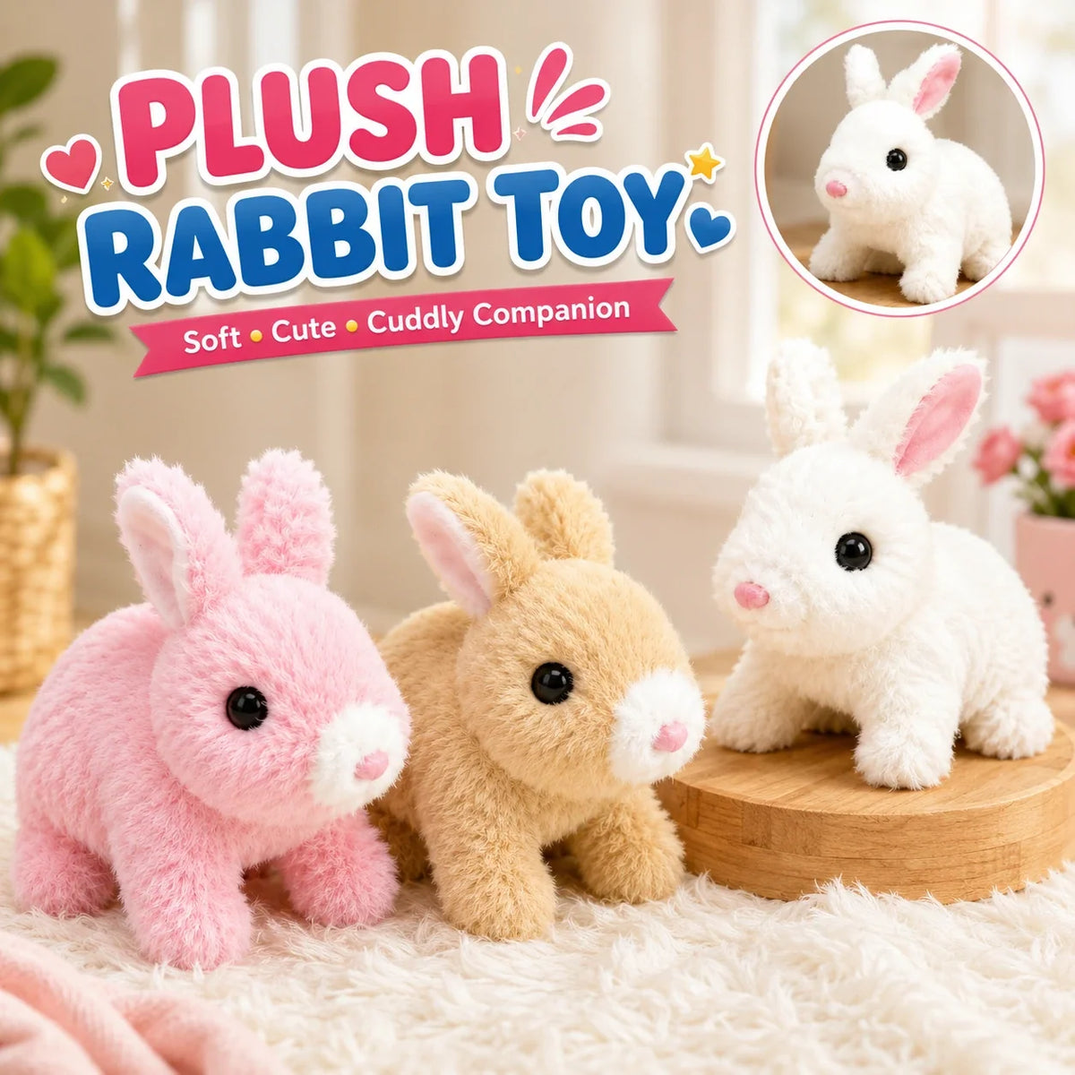 Puffy Oinking + Jumping Rabbit For Kids 💕