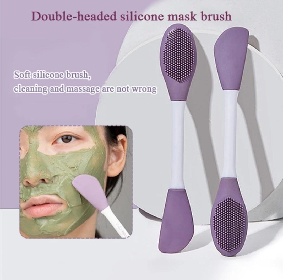 Double Head Silicone Facial Mask Brush