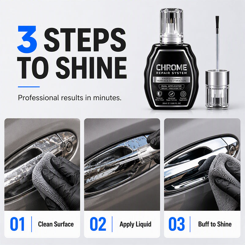 Chrome Restoration Set – Removes Oxidation & Restores High-Gloss Metallic Finish